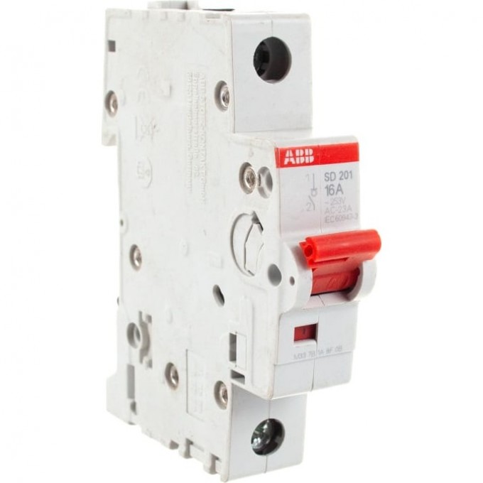 Рубильник ABB 1п SD201/16 рычаг красный 2CDD281101R0016