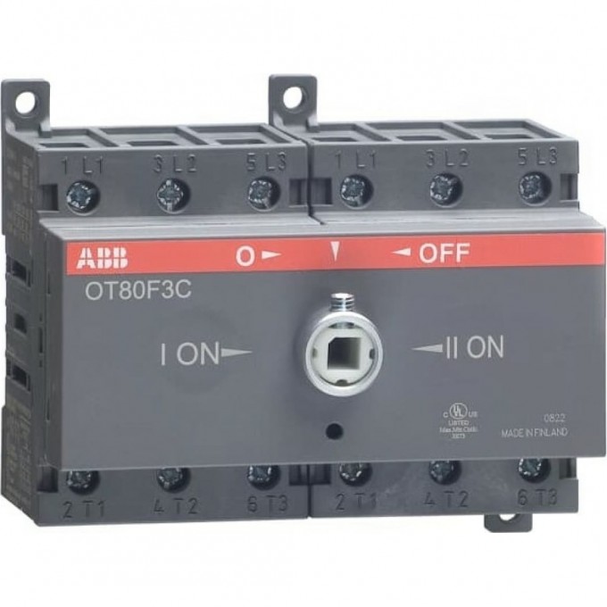 Рубильник реверсивный ABB OT80F3C 80А (75А AC23) 1SCA105402R1001