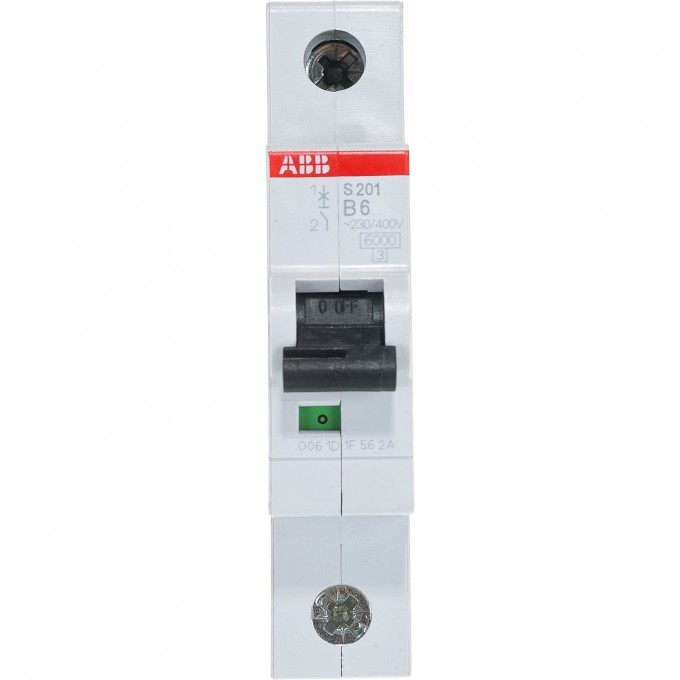 Выключатель автоматический модульный ABB S201 1п B 6А 6кА B6 2CDS251001R0065