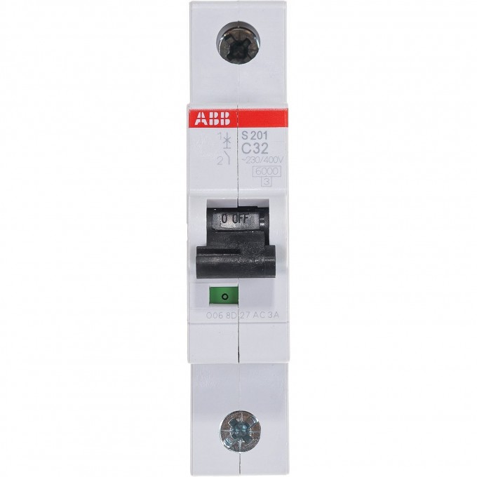 Выключатель автоматический модульный ABB S201 1п C 32А 6кА C32 2CDS251001R0324